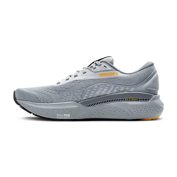 Brooks Adrenaline GTS 24 Running Shoes Mens Size 11.5 Grey 1104371D084 Brooks Mens Adrenaline GTS 24- Alloy/White/Gold Fusion  main image 2