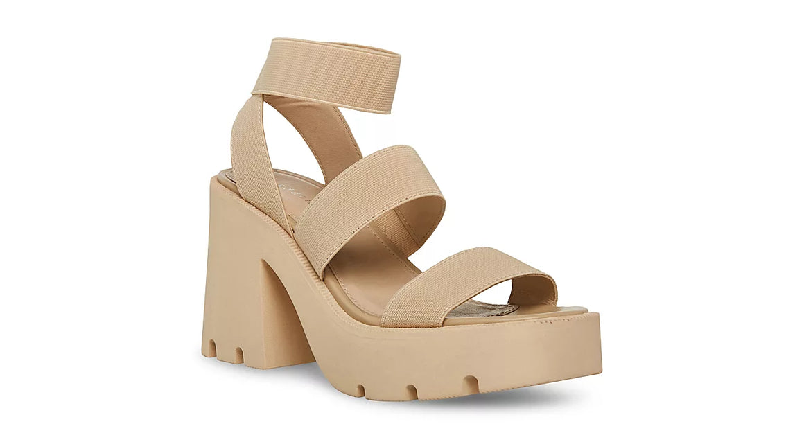 Madden Girl Women's Templee Platform Block Heel Sandal - Sand TEMP02J1