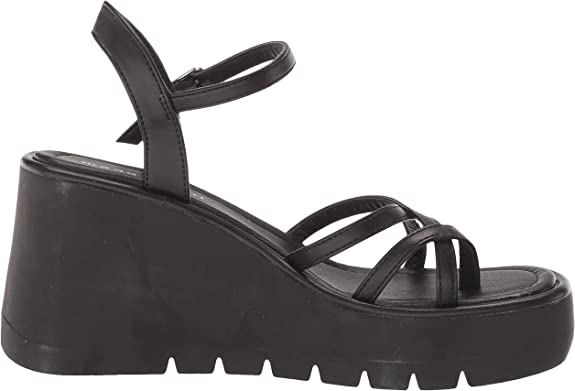 Madden Girl Women's Vaultt Wedge Sandal Black Pari VAUL01J1
