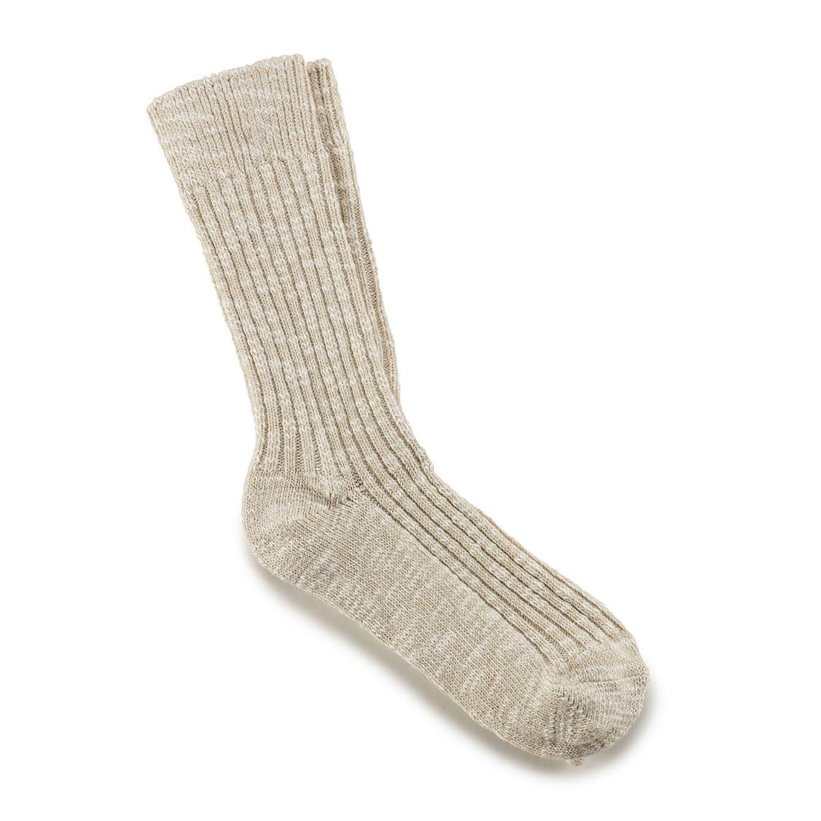 Birkenstock Women's Fashion Slub Sock - Beige White 1002437 - ShoeShackOnline