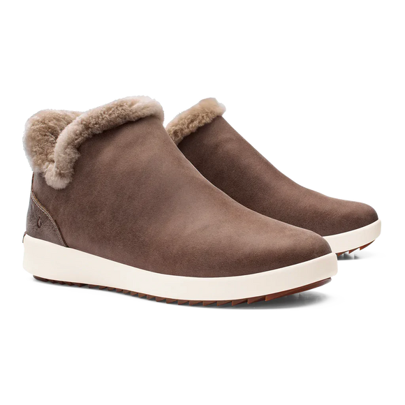 Olukai Women's Malua Hulu Fur Lined Bootie - Warm Taupe/Off White 20427-WM18