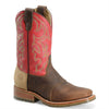 Double-H Men's 11" Domestic Wide Square Toe ICE™ Roper - Red/Brown/Tan DH3556 - ShoeShackOnline