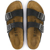 Birkenstock Arizona Waxy Leather Regular Footbed - Black 552111