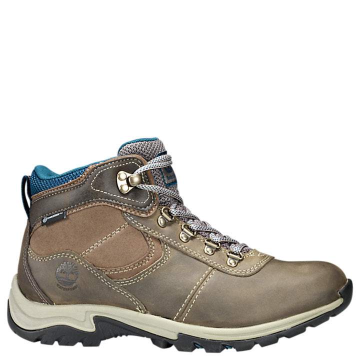 Timberland Women's Mt. Maddsen Mid Waterproof Hiking Boot - Gray/Brindle A1NRW - ShoeShackOnline