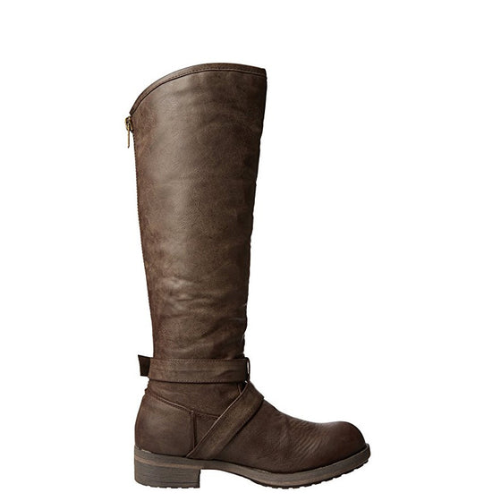 Madden Girl Women's Legacie Riding Boot - Brown - ShoeShackOnline
