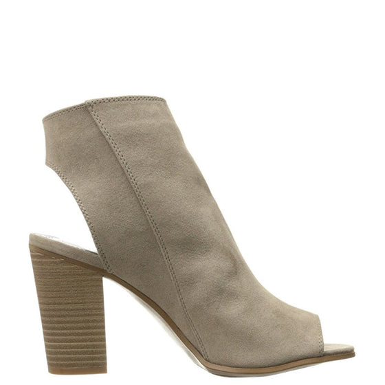 Madden Girl Women's Ninaaa Peep Toe Boot - Taupe - ShoeShackOnline