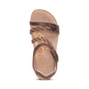 Aetrex Women's Jillian Braided Quarter Strap Sandal - Dark Brown SC444