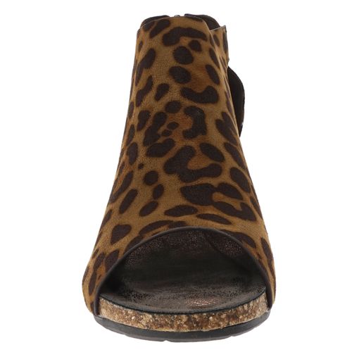 Leopard Peep Toe Booties