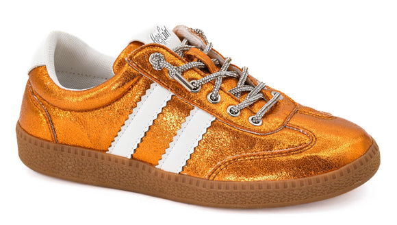 Corkys Women's Heads Up Sneakers - Orange Metallic 10-0301