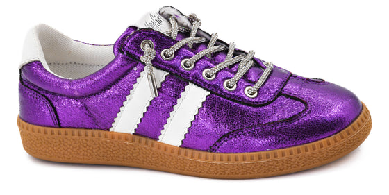 Corkys Women's Heads Up Sneakers - Purple Metallic 10-0301