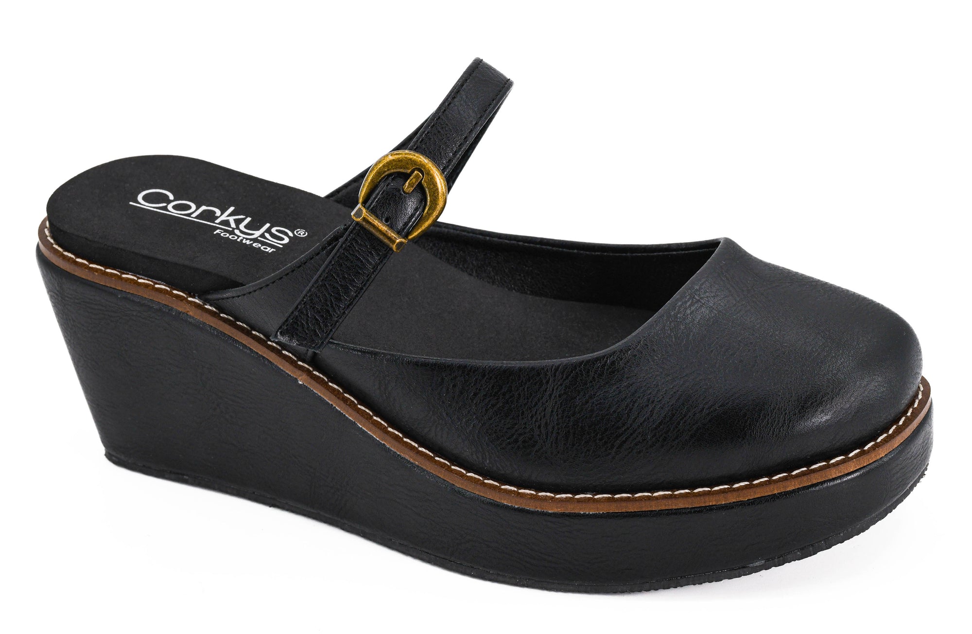 Corkys Women's Me Time Wedge - Black 10-0325