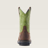 Ariat Men's Sierra Shock Shield Soft Toe Work Boot - Dark Brown/Grass Green 10042555