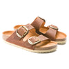 Birkenstock Arizona Big Buckle Waxy Leather Regular Footbed Sandal - Cognac 1011072