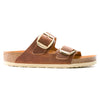 Birkenstock Arizona Big Buckle Waxy Leather Regular Footbed Sandal - Cognac 1011072