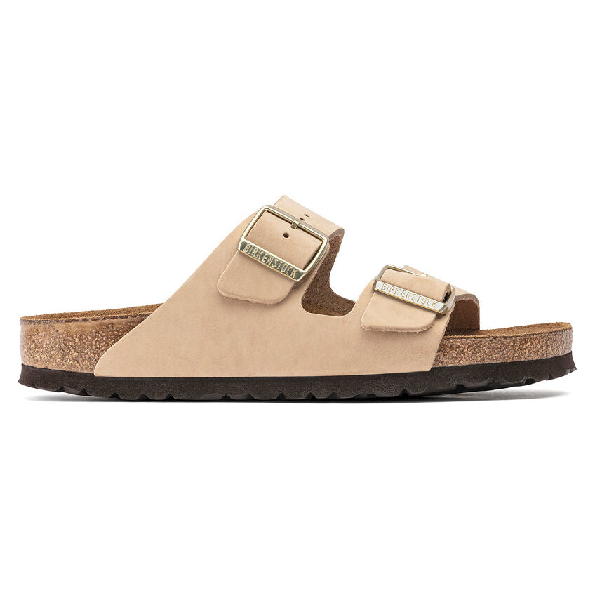 Birkenstock Women's Arizona Waxy Leather Soft Footbed Sandal - Sandcastle 1019016