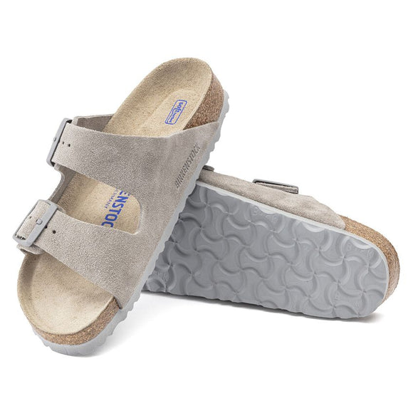 Birkenstock Arizona Soft Footbed Suede Leather  - Stone Coin 1020507