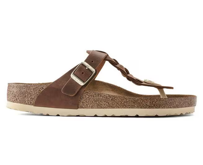 Birkenstock Women's Gizeh Braided - Cognac | Oiled Leather 1021355