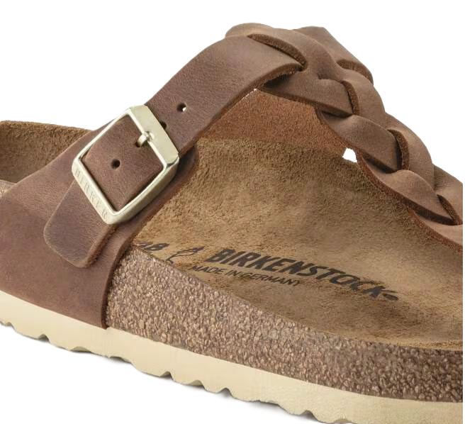 Birkenstock Women's Gizeh Braided - Cognac | Oiled Leather 1021355