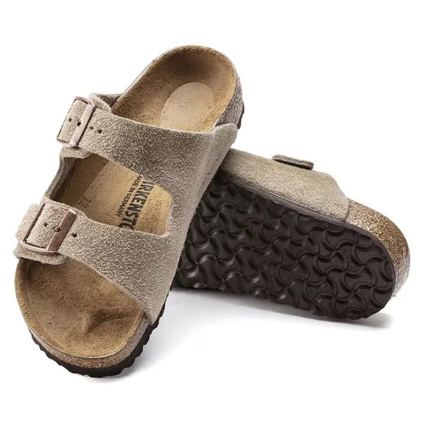 Birkenstock Kid's Arizona Suede Sandal - Taupe 1021704