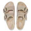 Birkenstock Arizona Shearling Suede Leather Sandal - Taupe 1028293