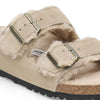 Birkenstock Arizona Shearling Suede Leather Sandal - Taupe 1028293