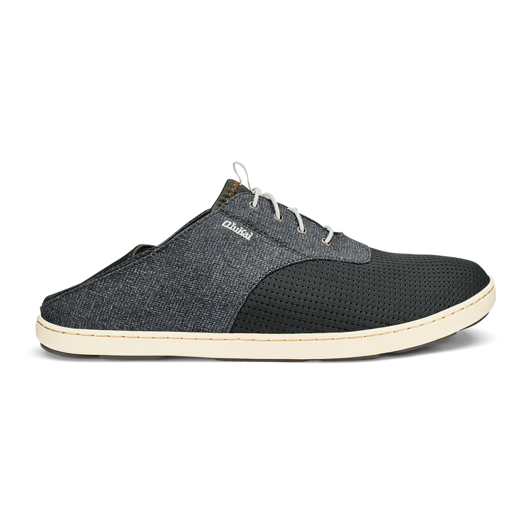 Olukai Men's Nohea Moku Mesh Lace Up Shoe - Dark Shadow 10283-6C6C