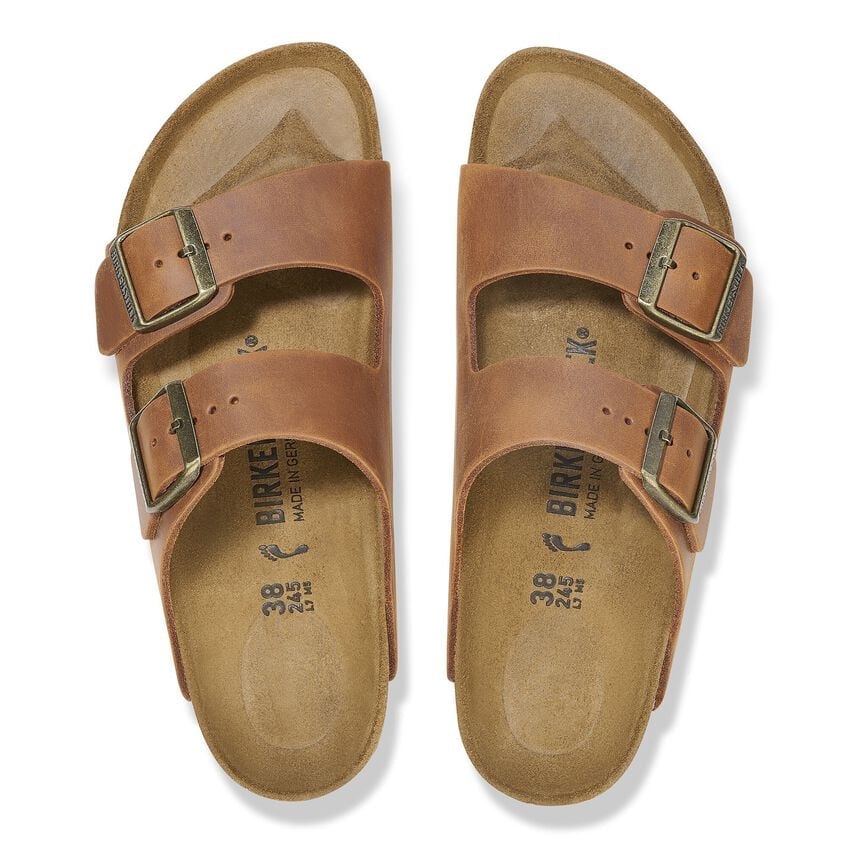 Birkenstock Arizona Waxy Leather Narrow - Cognac 1028401