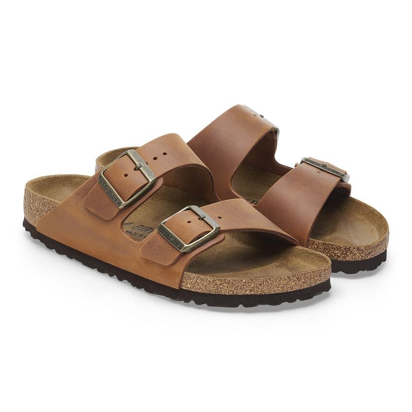 Birkenstock Arizona Waxy Leather Narrow - Cognac 1028401