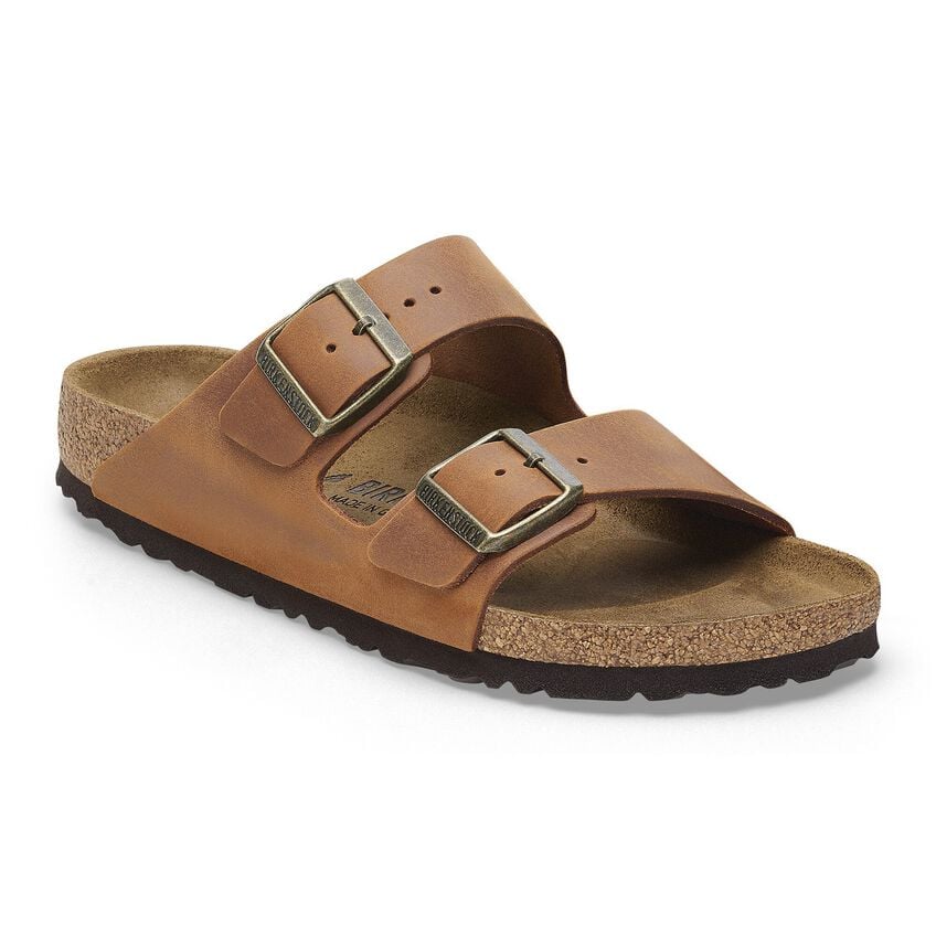 Birkenstock Arizona Waxy Leather Narrow - Cognac 1028401