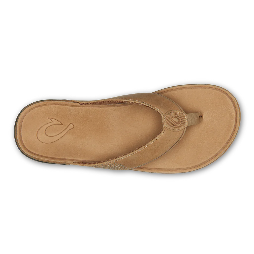 Olukai Men's Tuahine Leather Sandals - Golden Sand 10465-GSGS