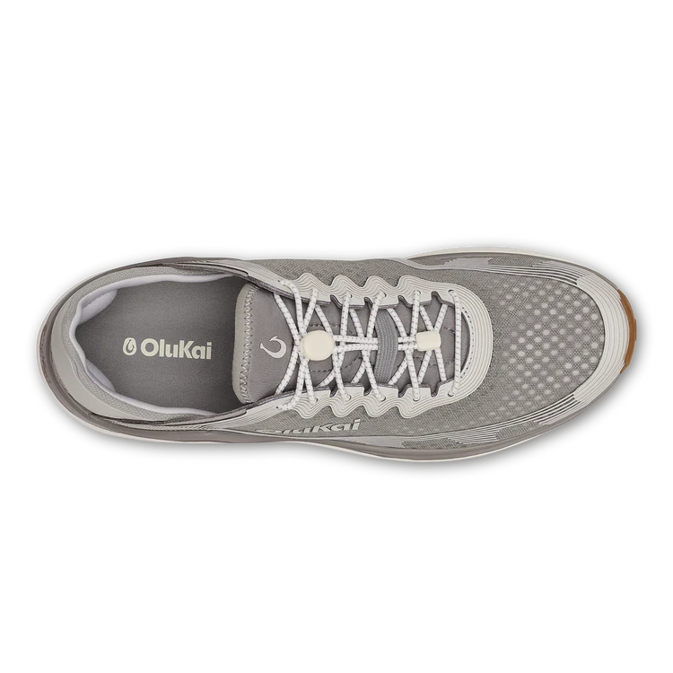 OluKai Men's 'AHI Water Boat Shoes - Ash/ Sterling 10554-AU6L