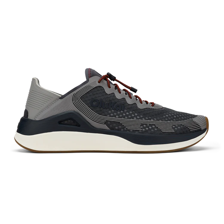 OluKai Men's 'AHI Water Boat Shoes - Rock/Ash 10554-RKAU