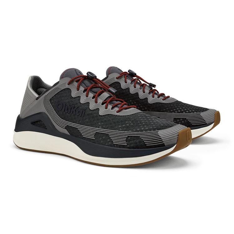 OluKai Men's 'AHI Water Boat Shoes - Rock/Ash 10554-RKAU