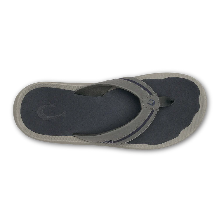 Olukai Men's 'Akeu Flip Flop - Rock/Rock 10572-RKRK