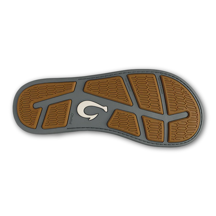 Olukai Men's Tuahine Palm Leather Sandals - Canoe/Rock 10576-12RK