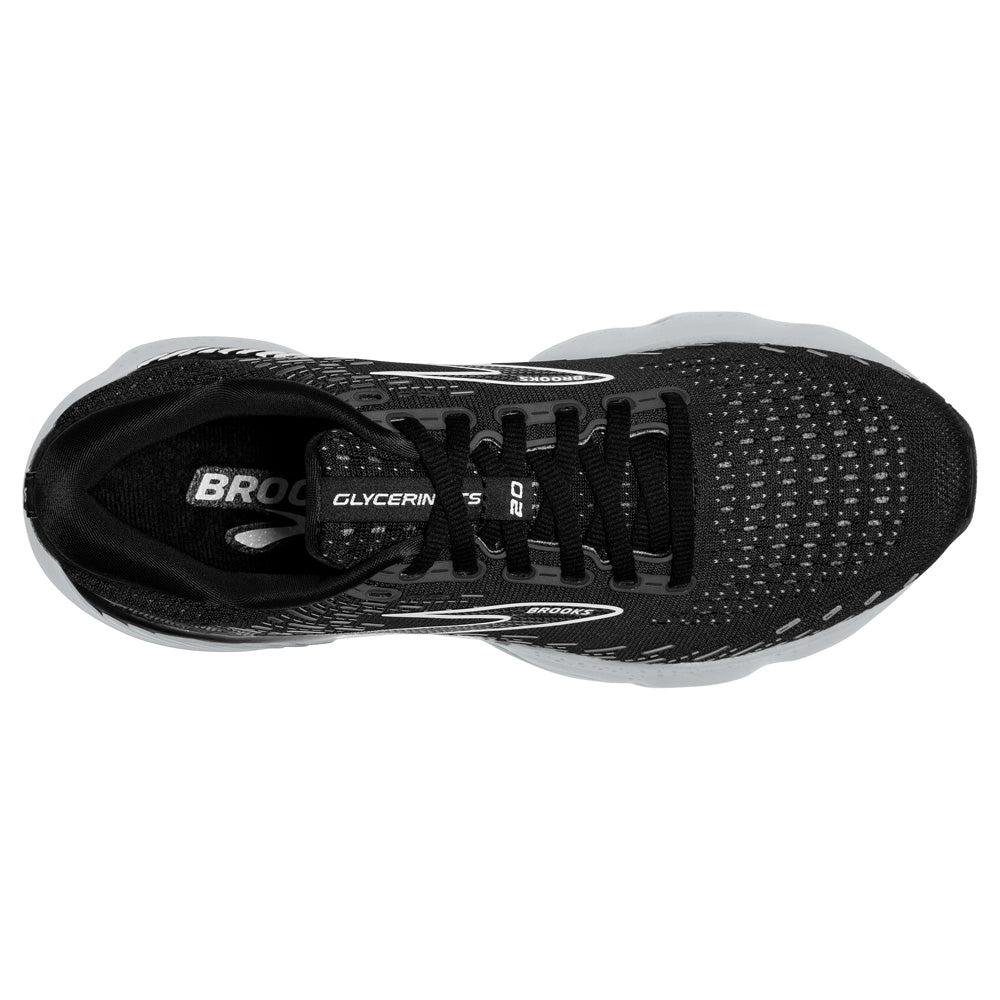 Brooks Men's Glycerin GTS 20 Running Shoe - Black/White/Alloy