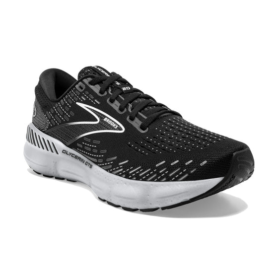 Brooks Men's Glycerin GTS 20 Running Shoe - Black/White/Alloy
