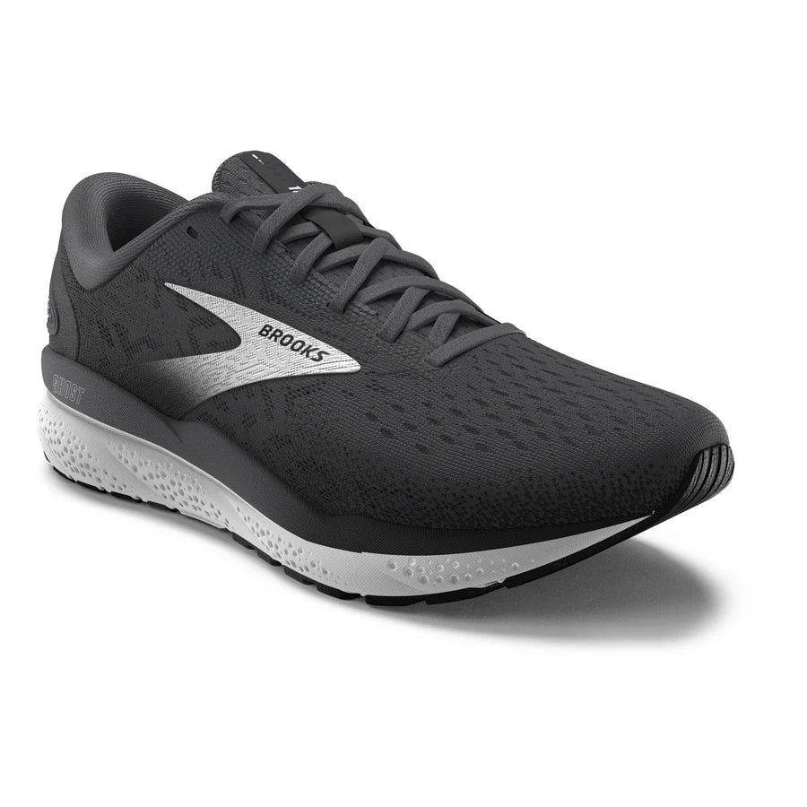 Brooks Men s Ghost 16 Running Shoe Black Grey White ShoeShackOnline