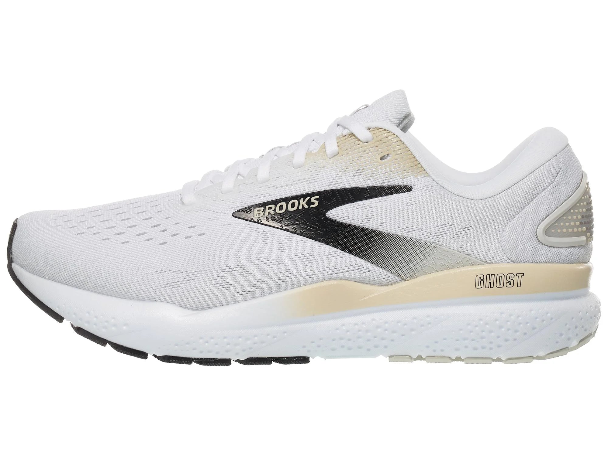 Brooks Men's Ghost 16 Running Shoe - White/Pelican/Oyster Brooks Men's Ghost 16 Running Shoe - White/Pelican/Oyster