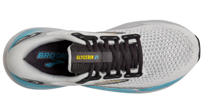 Brooks Men's Glycerin 21 Running Shoe - Coconut/Forged Iron/Yellow