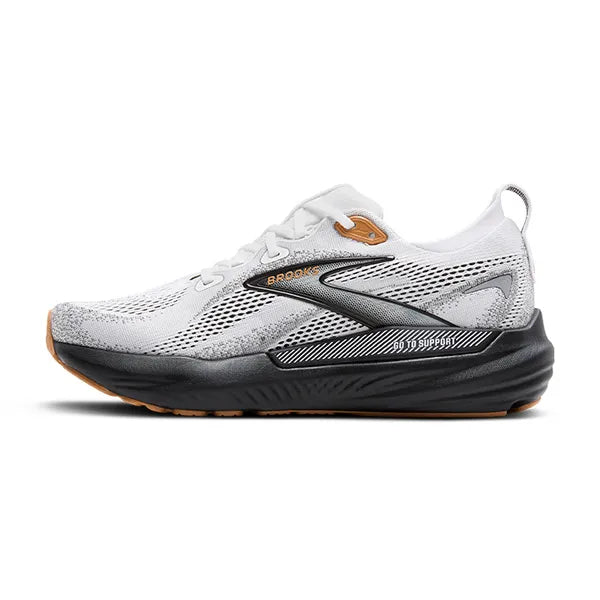 Brooks Men's Glycerin GTS 22 Running Shoe - White/Grey/Black 1104461D135