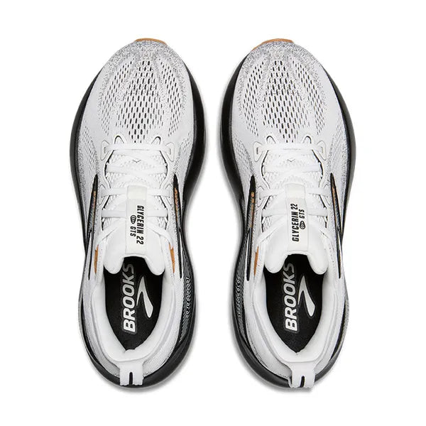 Brooks Men's Glycerin GTS 22 Running Shoe - White/Grey/Black 1104461D135