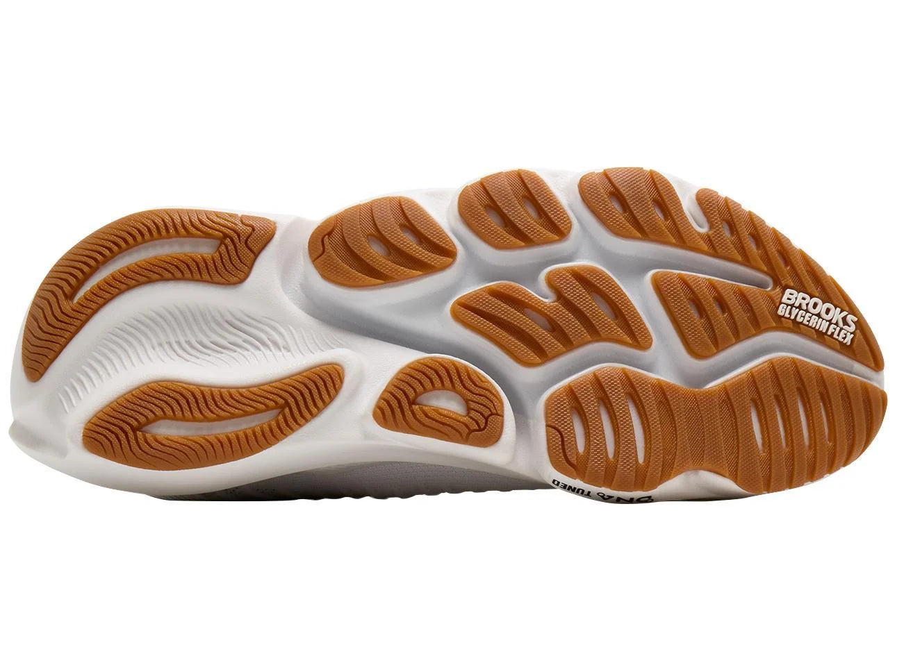 Brooks Men's Glycerin Flex Running Shoe - White/Black/Gum 195394771749