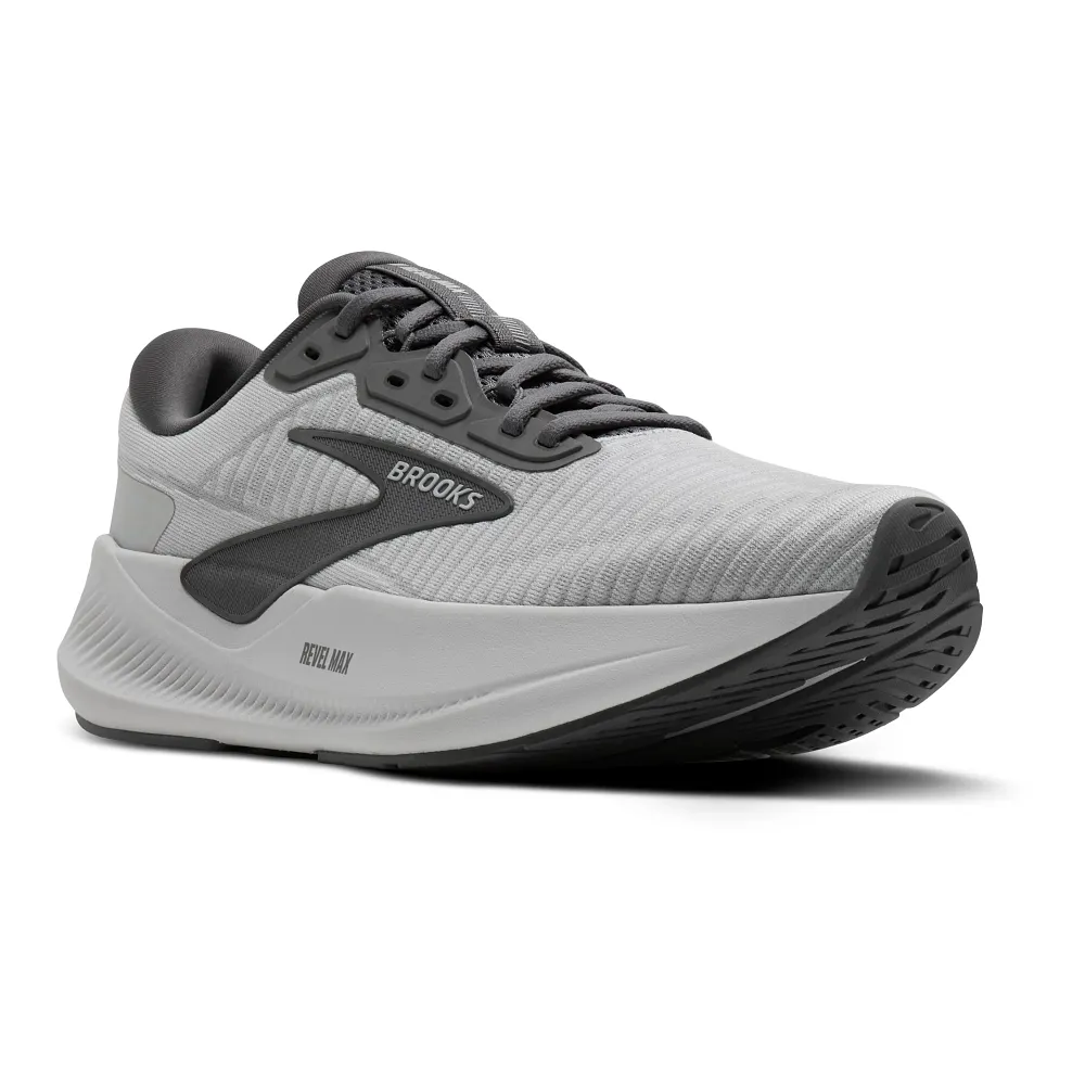 Brooks Men's Revel Max Running Shoe - Oyster Mushroom/Poppy Seed 1104821D038