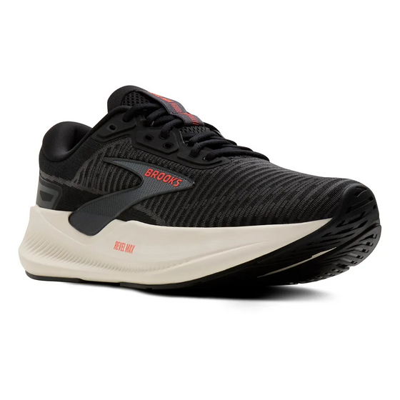 Brooks Men's Revel Max Running Shoe - Black/Ebony/Tigerlily 1104821D073