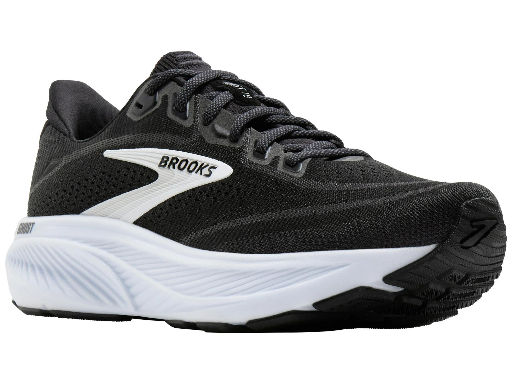 Brooks Men's Ghost 18 Running Shoe - Black/Grey/White 1104931D090