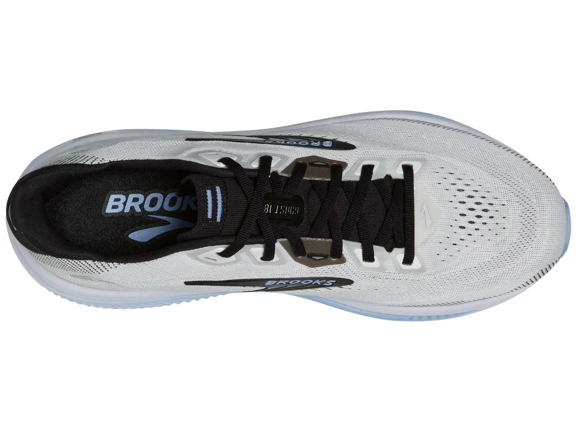 Brooks Men's Ghost 18 Running Shoe - White/Black/Open Air