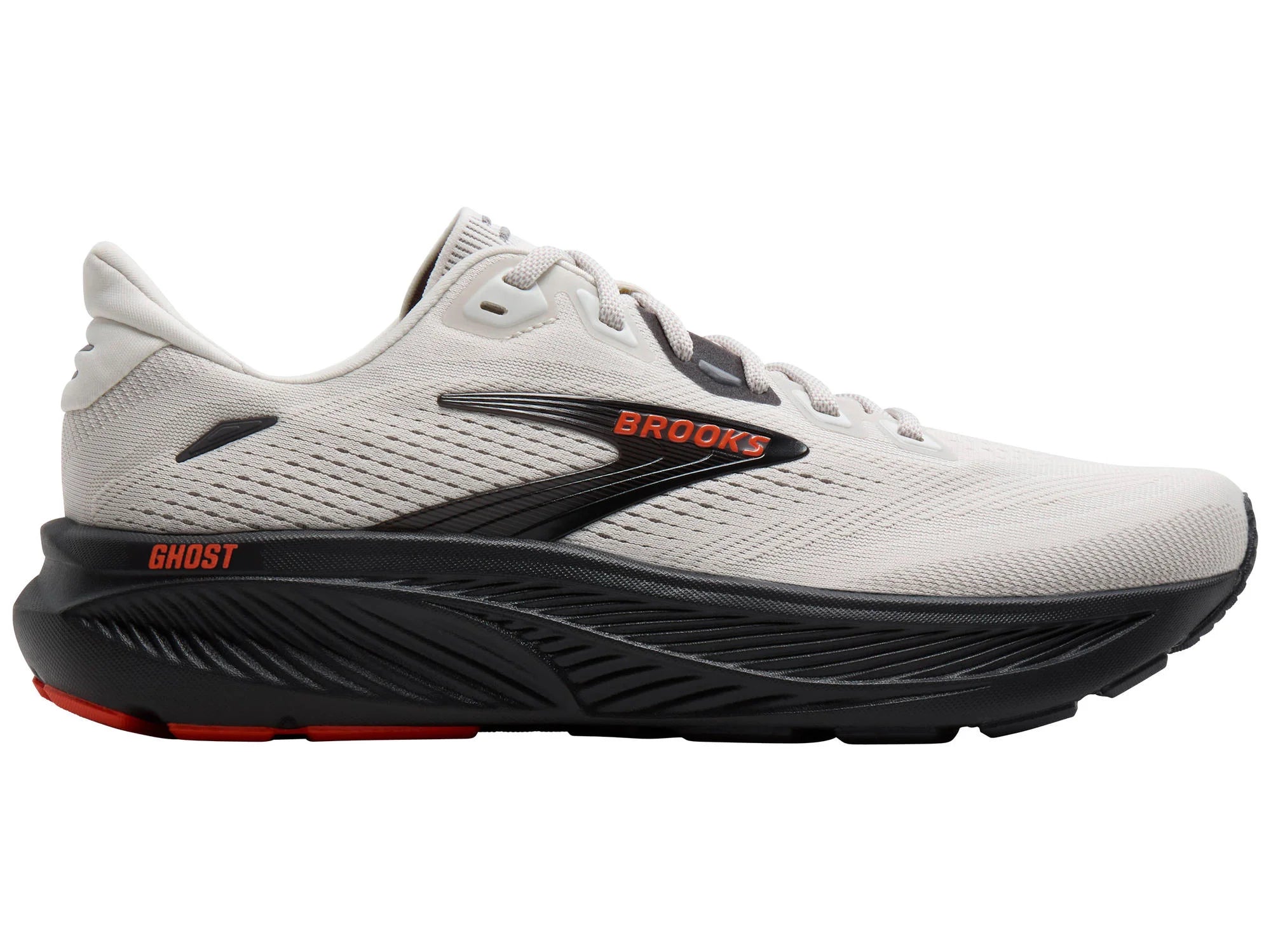 Brooks Men's Ghost 18 Running Shoe - Coconut/Pearl/Tigerlily