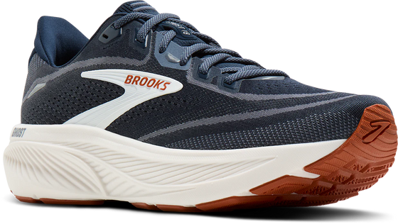Brooks Men's Ghost 18 Running Shoe - Navy Blazer/Red Earth/Blue 1104931D429