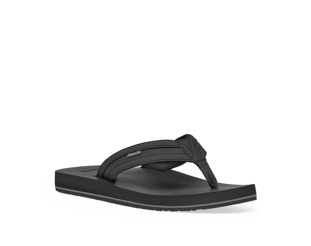 Sanuk Men's Ziggy Flip Flops Black 1116734